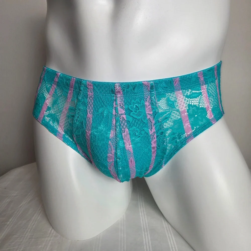 Cosabella Men Luxury Italian Floral Lace Comfort Micro Brief Designer Underwear